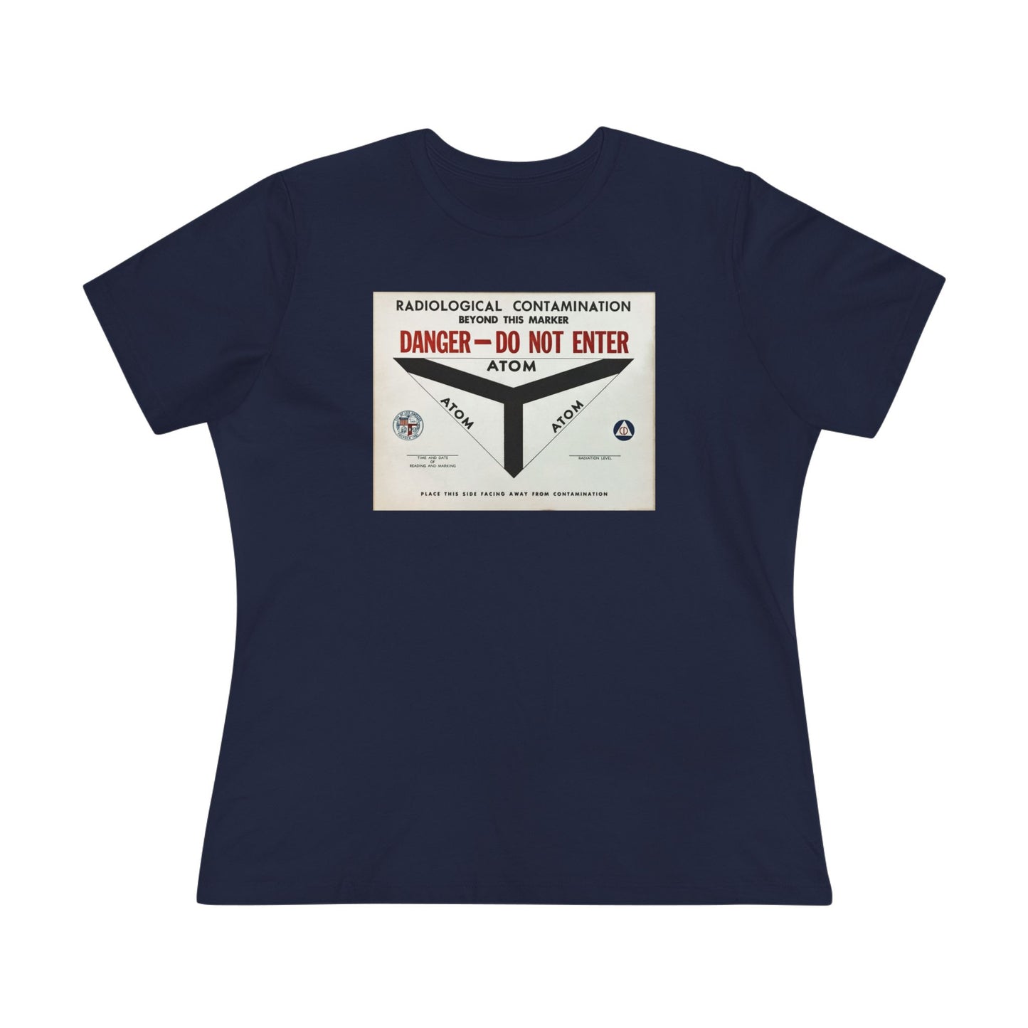 Radiological Contamination CD Sign Women's Premium Tee