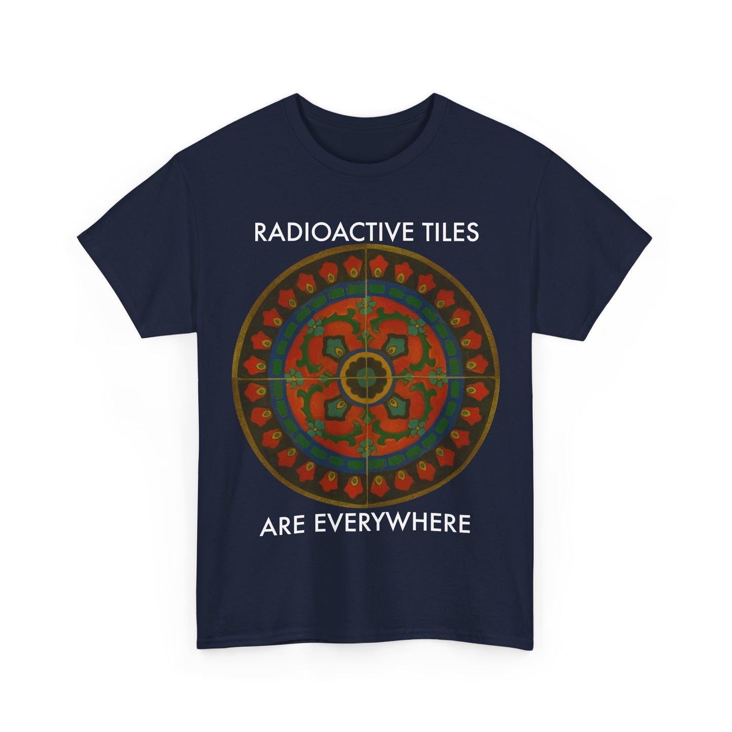Radioactive Tile Tabletop with text Unisex Heavy Cotton Tee Bigger Sizes