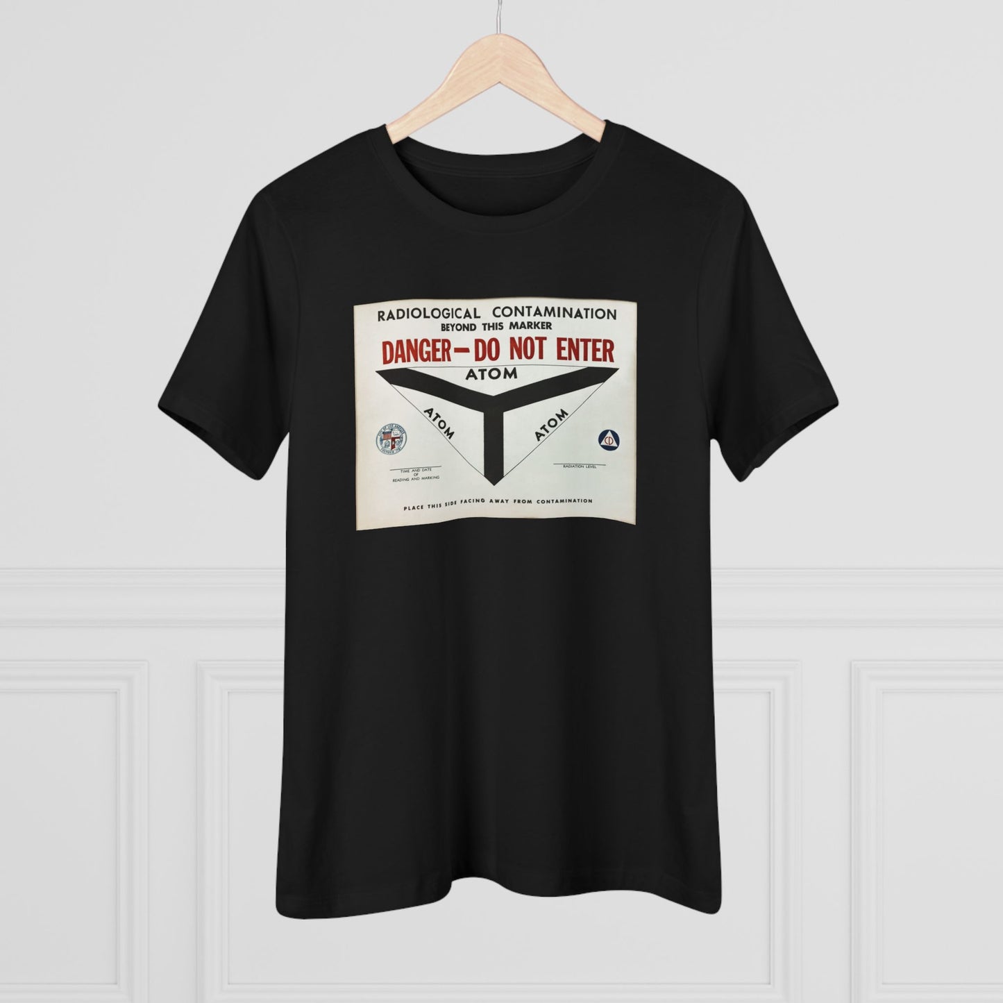 Radiological Contamination CD Sign Women's Premium Tee