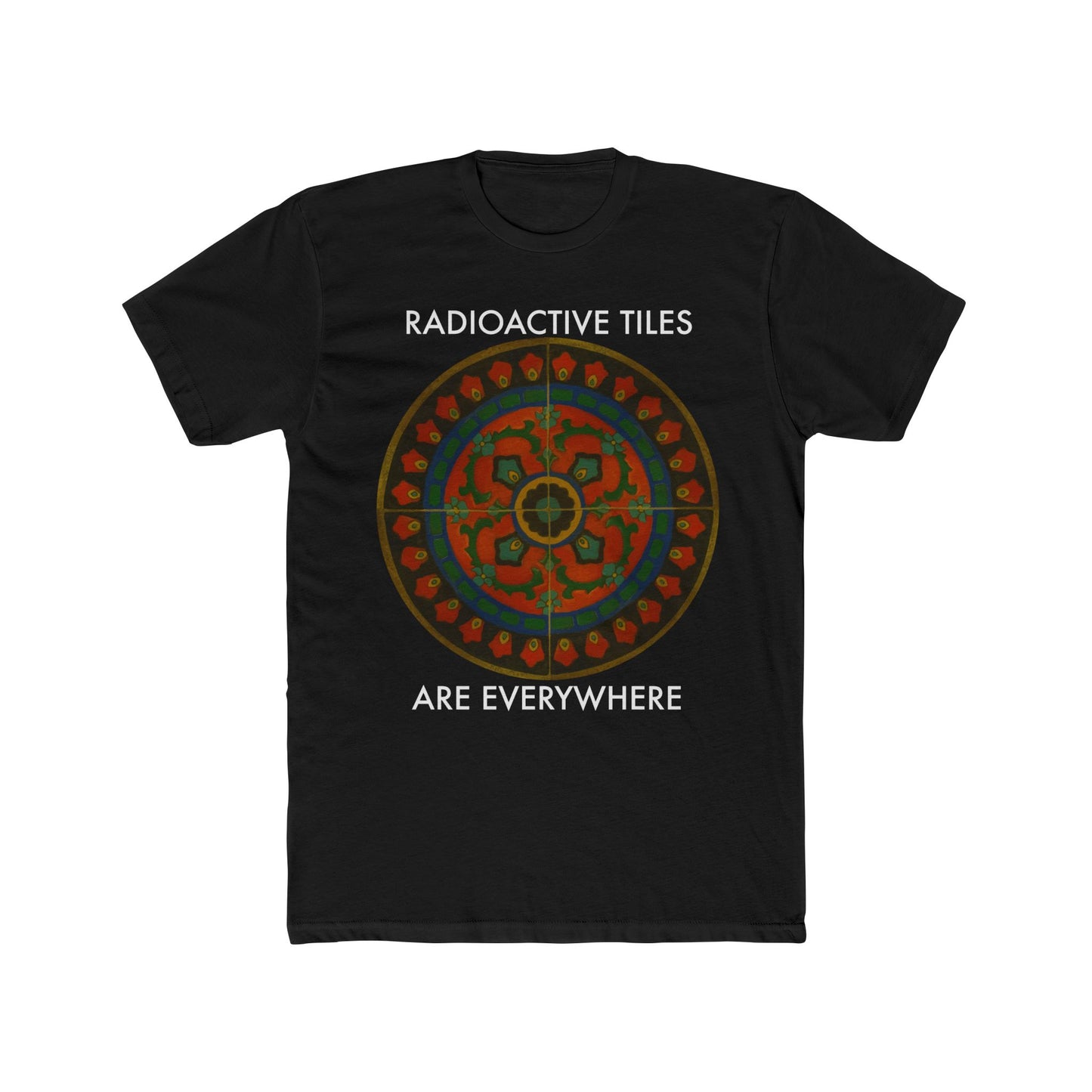 Radioactive Tile Tabletop with text Men's Cotton Crew Tee