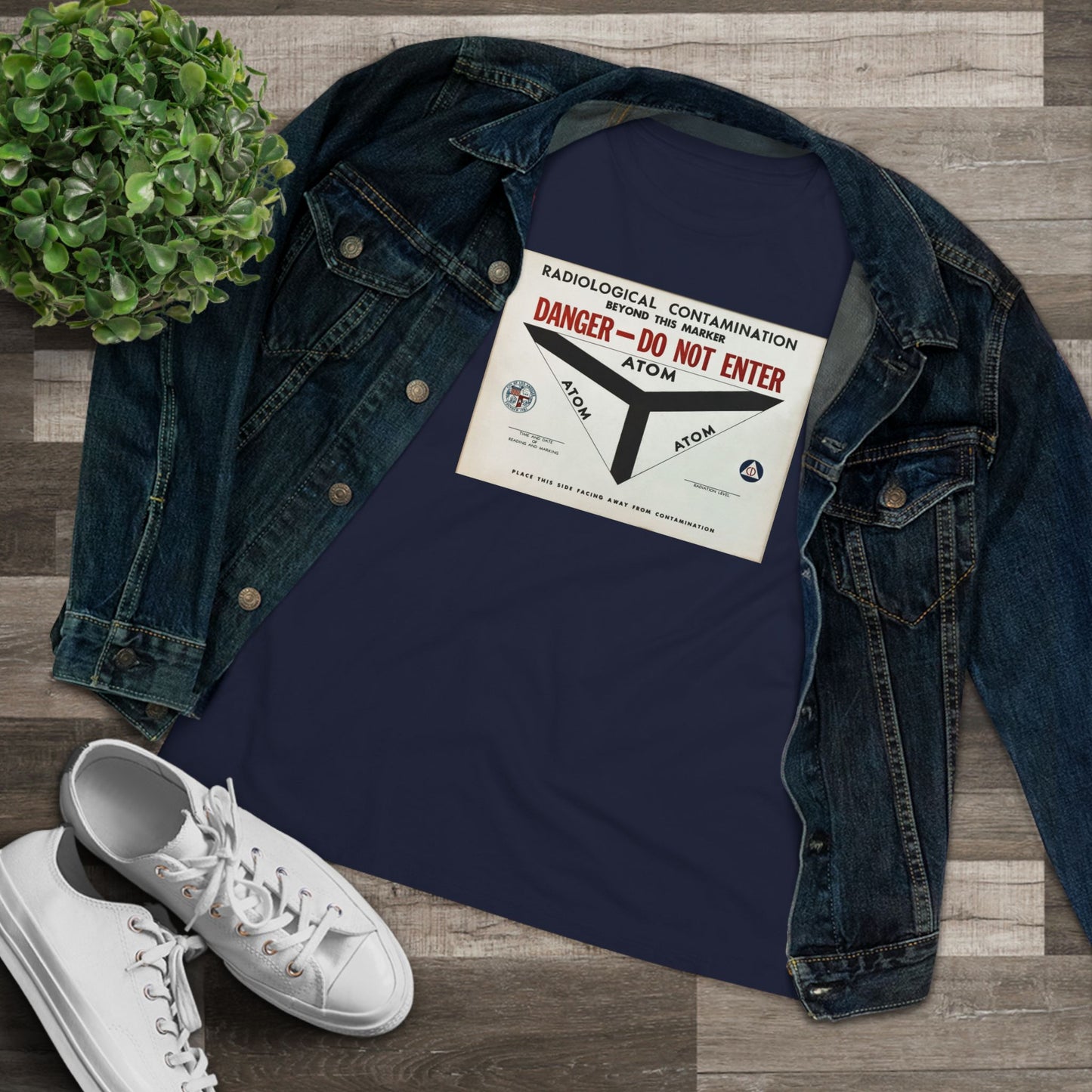 Radiological Contamination CD Sign Women's Premium Tee