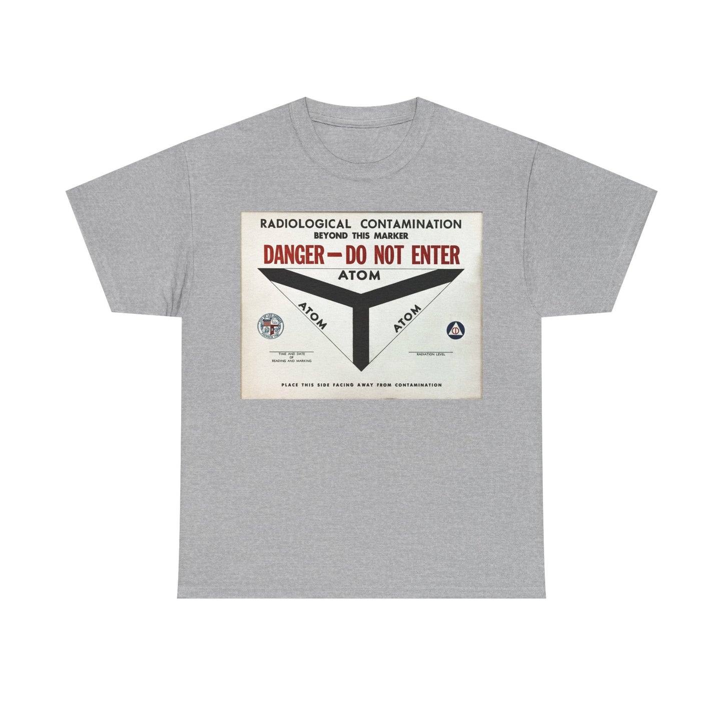 Radiological Contamination CD Sign Unisex Heavy Cotton Tee Bigger Sizes