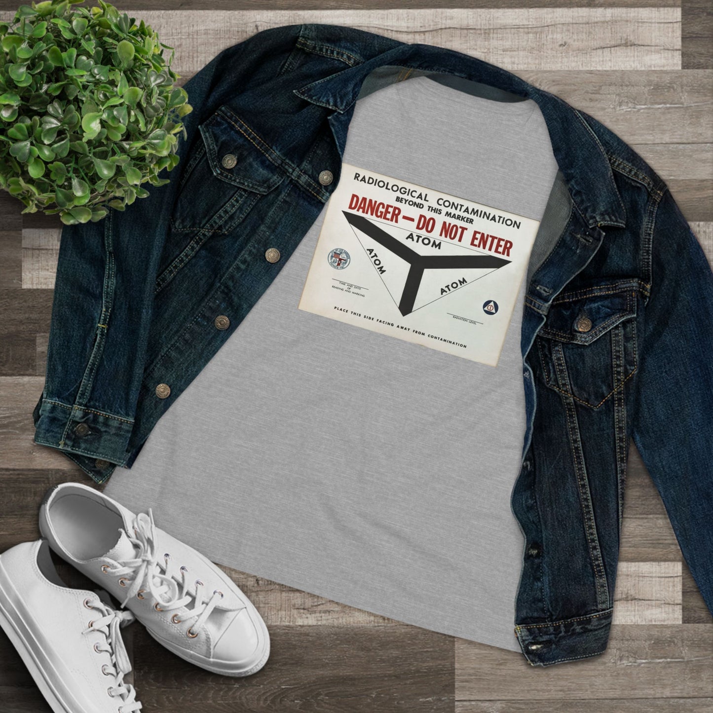 Radiological Contamination CD Sign Women's Premium Tee