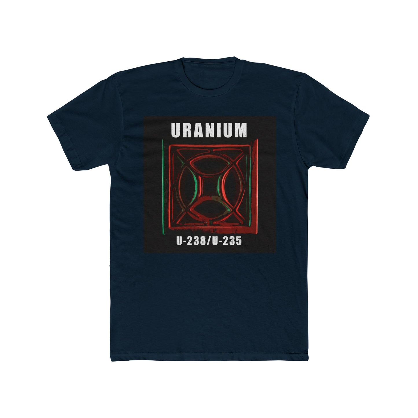 Uranium Heat Grate U-235/U-238 Text Men's Cotton Crew Tee