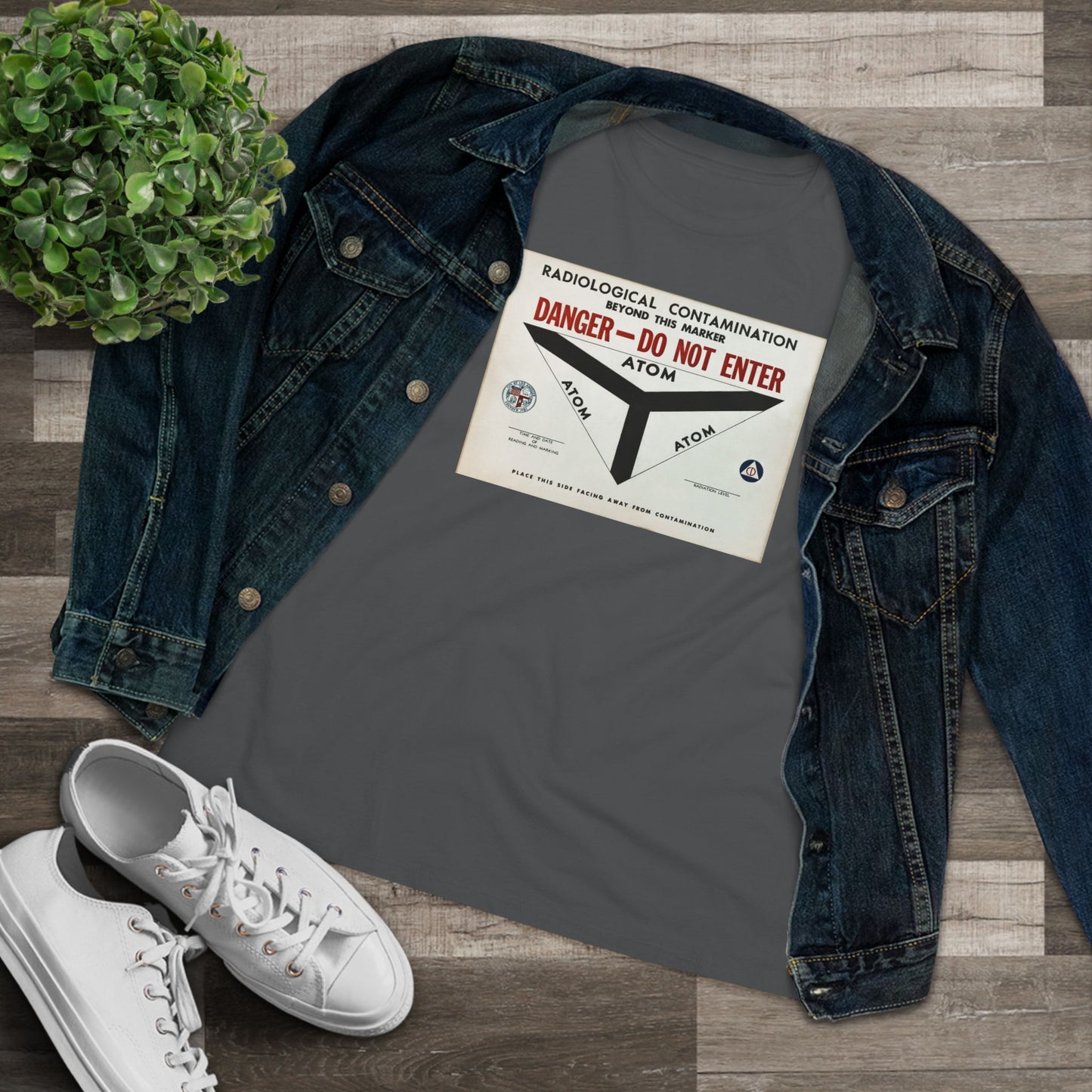 Radiological Contamination CD Sign Women's Premium Tee