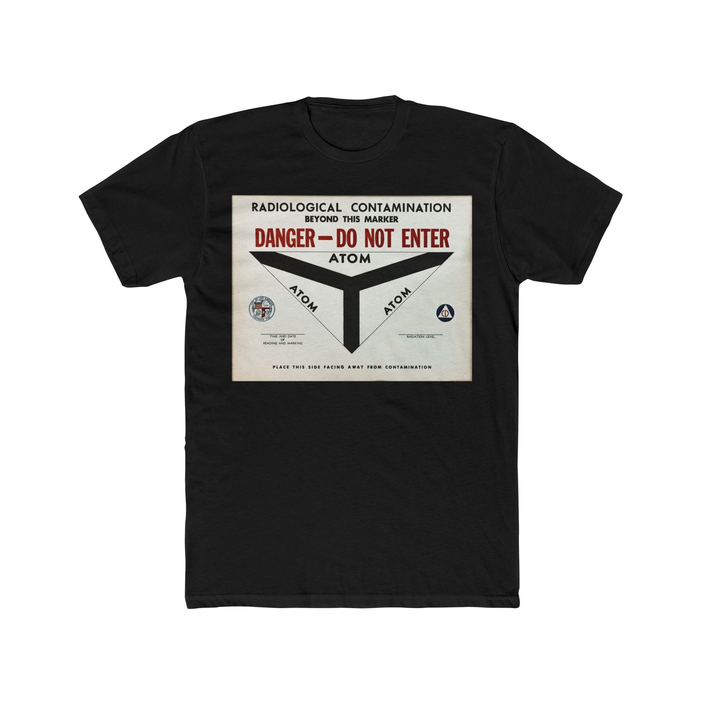 Radiological Contamination CD Sign Men's Cotton Crew Tee