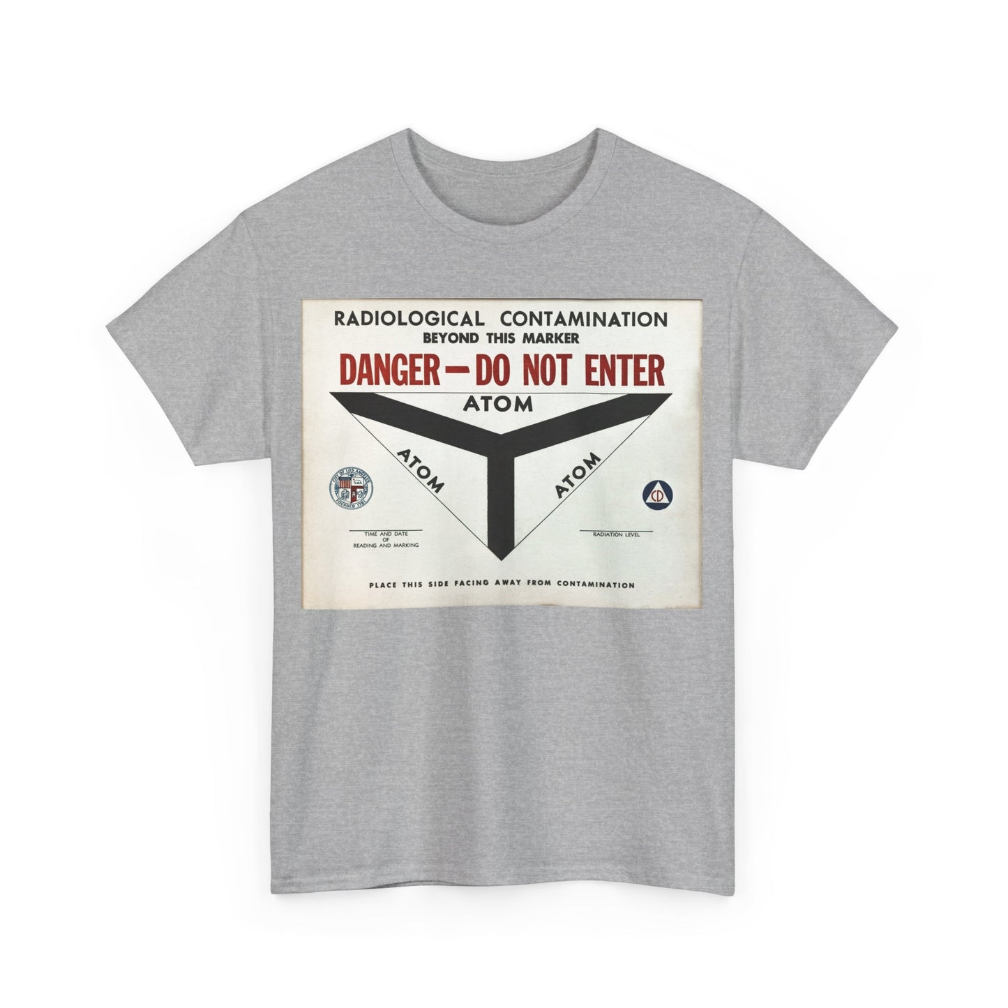 Radiological Contamination CD Sign Unisex Heavy Cotton Tee Bigger Sizes