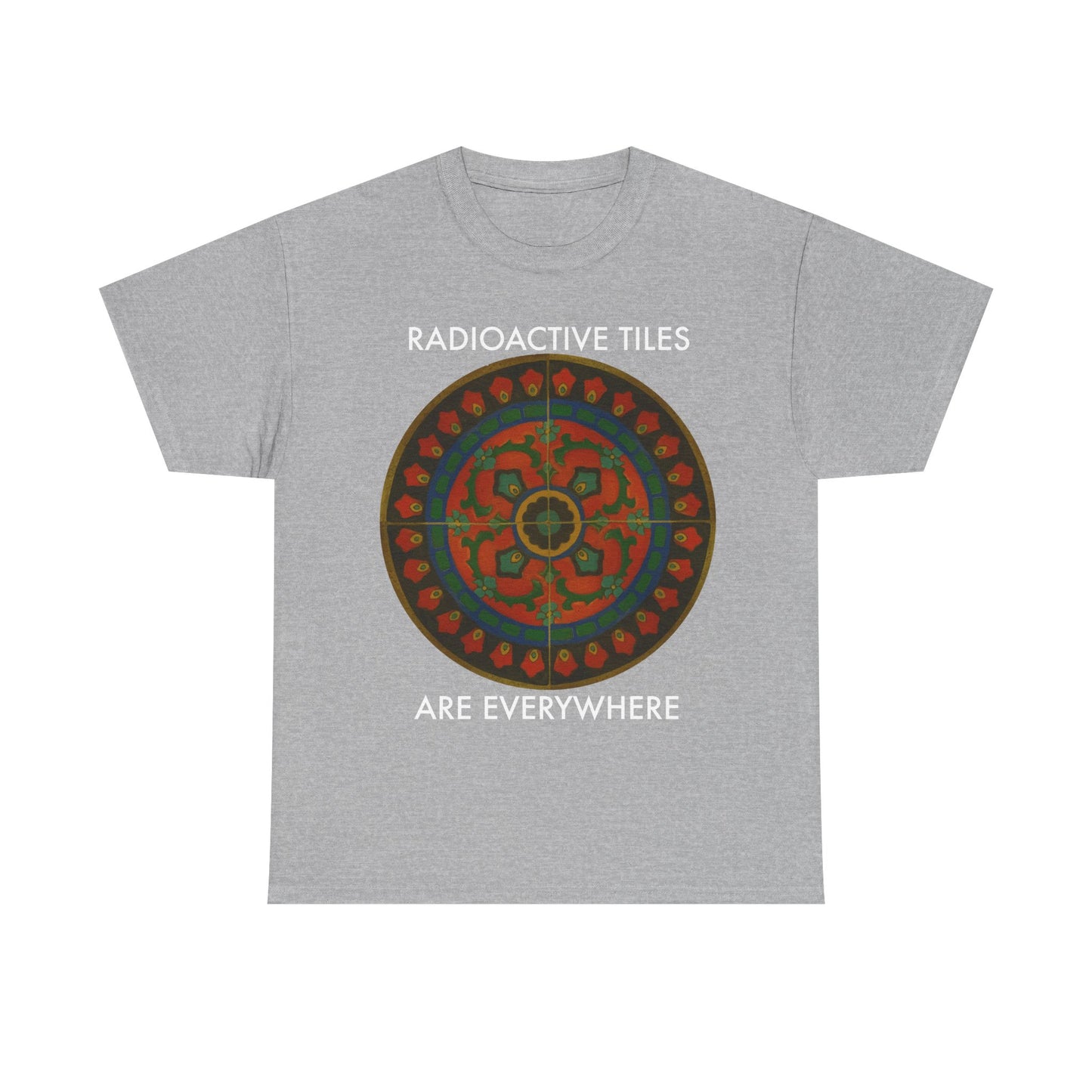 Radioactive Tile Tabletop with text Unisex Heavy Cotton Tee Bigger Sizes