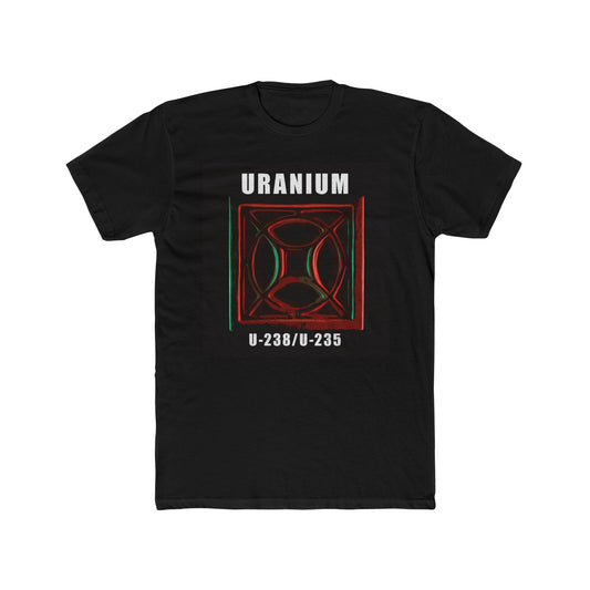 Uranium Heat Grate U-235/U-238 Text Men's Cotton Crew Tee