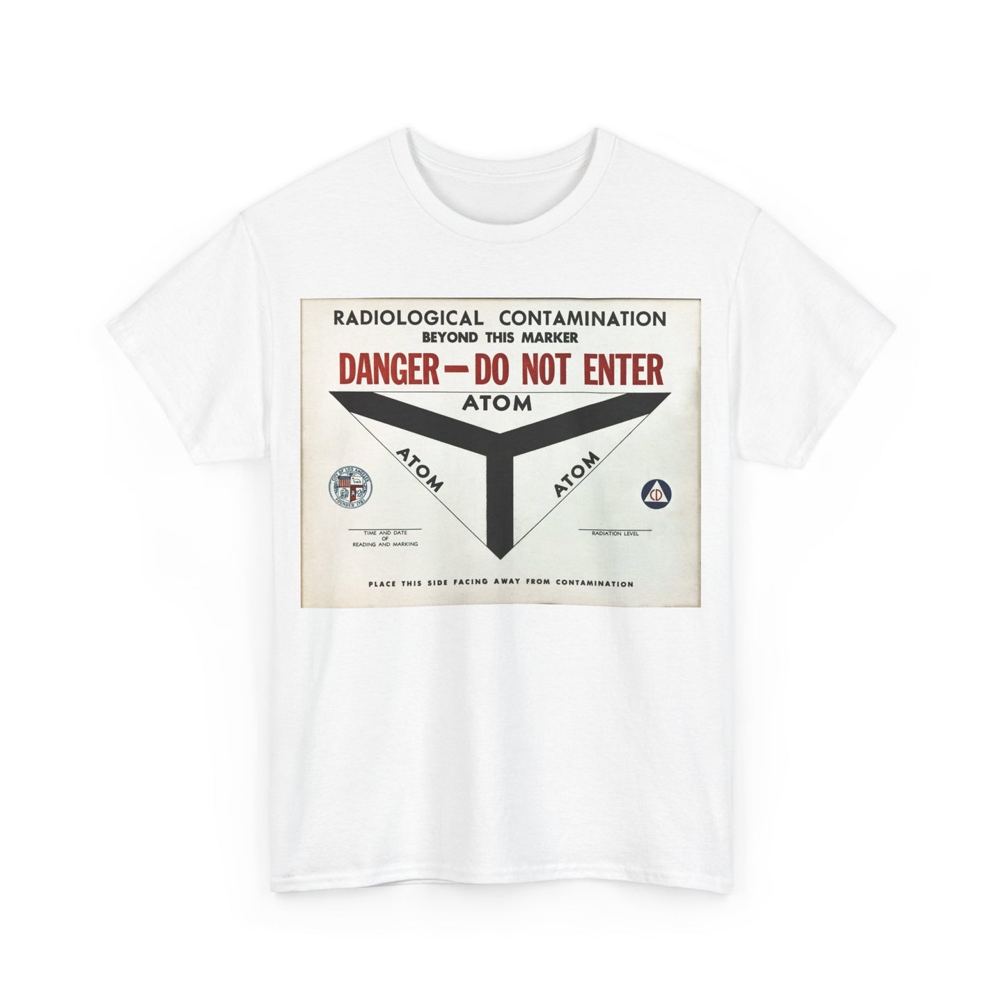 Radiological Contamination CD Sign Unisex Heavy Cotton Tee Bigger Sizes