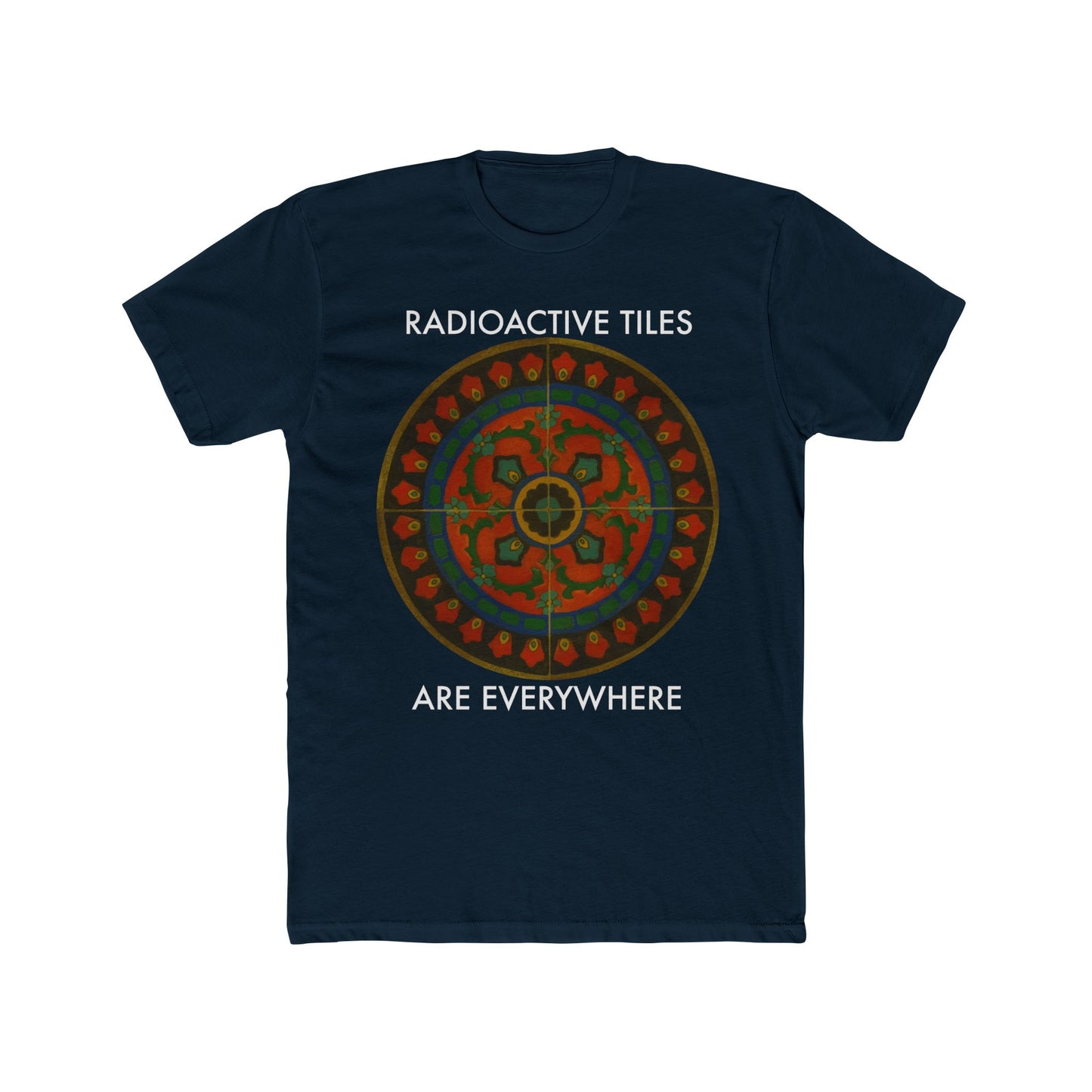 Radioactive Tile Tabletop with text Men's Cotton Crew Tee