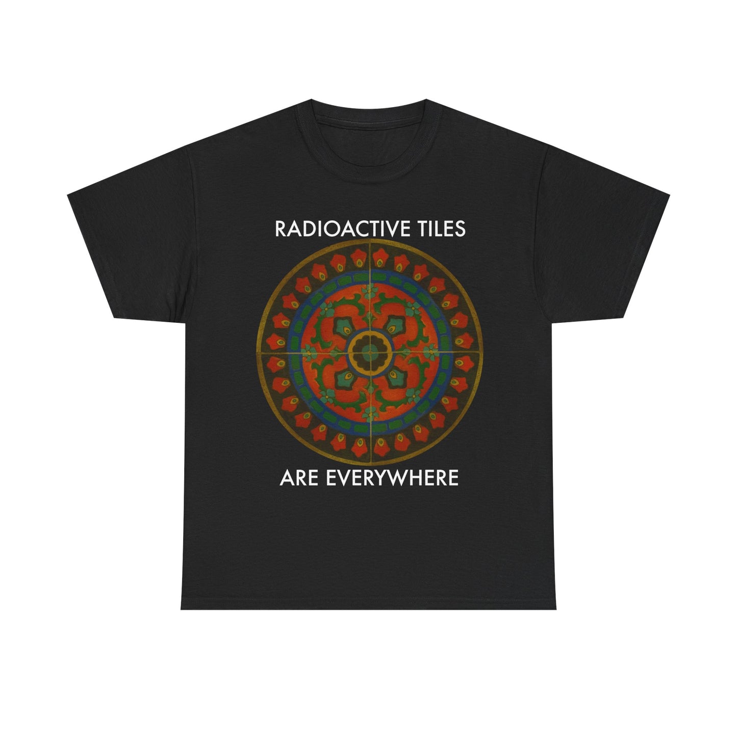 Radioactive Tile Tabletop with text Unisex Heavy Cotton Tee Bigger Sizes
