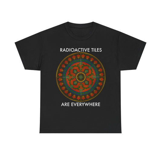 Radioactive Tile Tabletop with text Unisex Heavy Cotton Tee Bigger Sizes