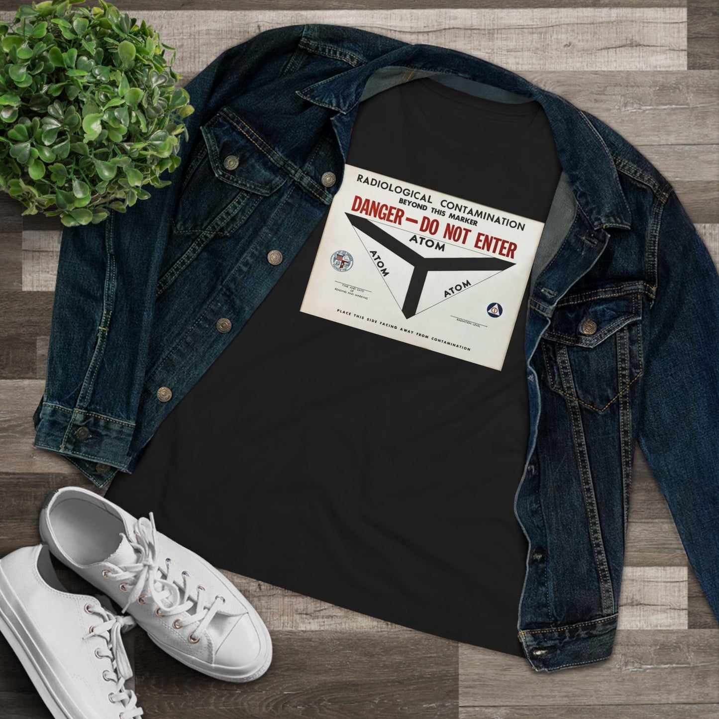 Radiological Contamination CD Sign Women's Premium Tee