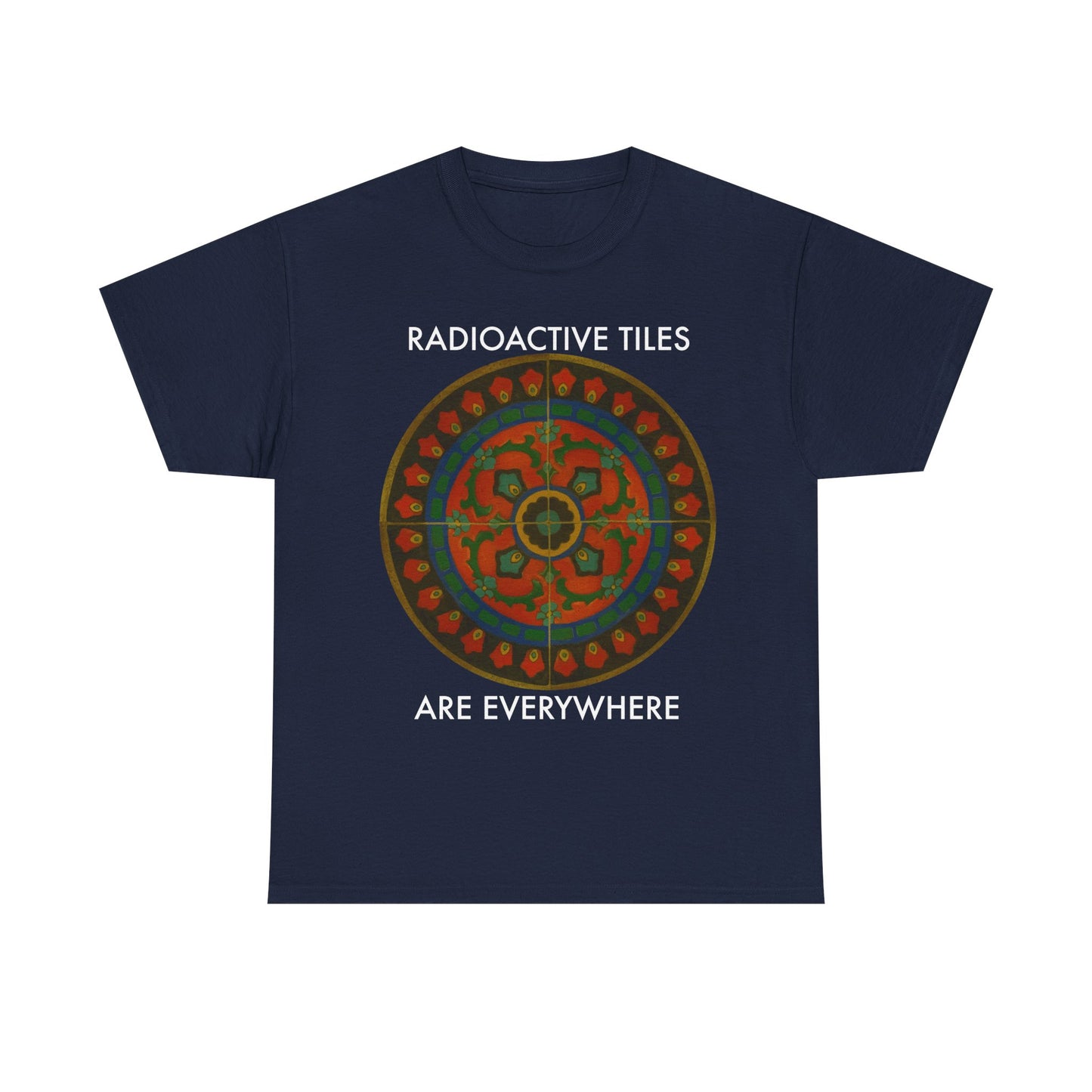 Radioactive Tile Tabletop with text Unisex Heavy Cotton Tee Bigger Sizes