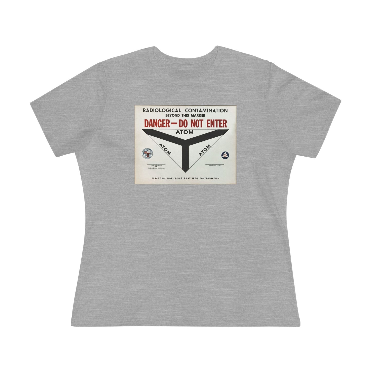 Radiological Contamination CD Sign Women's Premium Tee