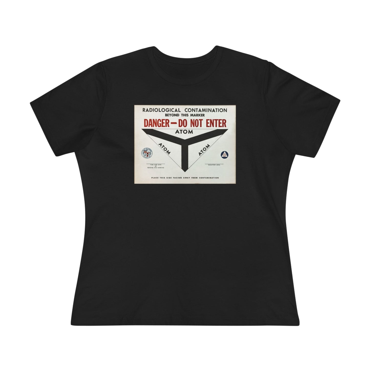 Radiological Contamination CD Sign Women's Premium Tee