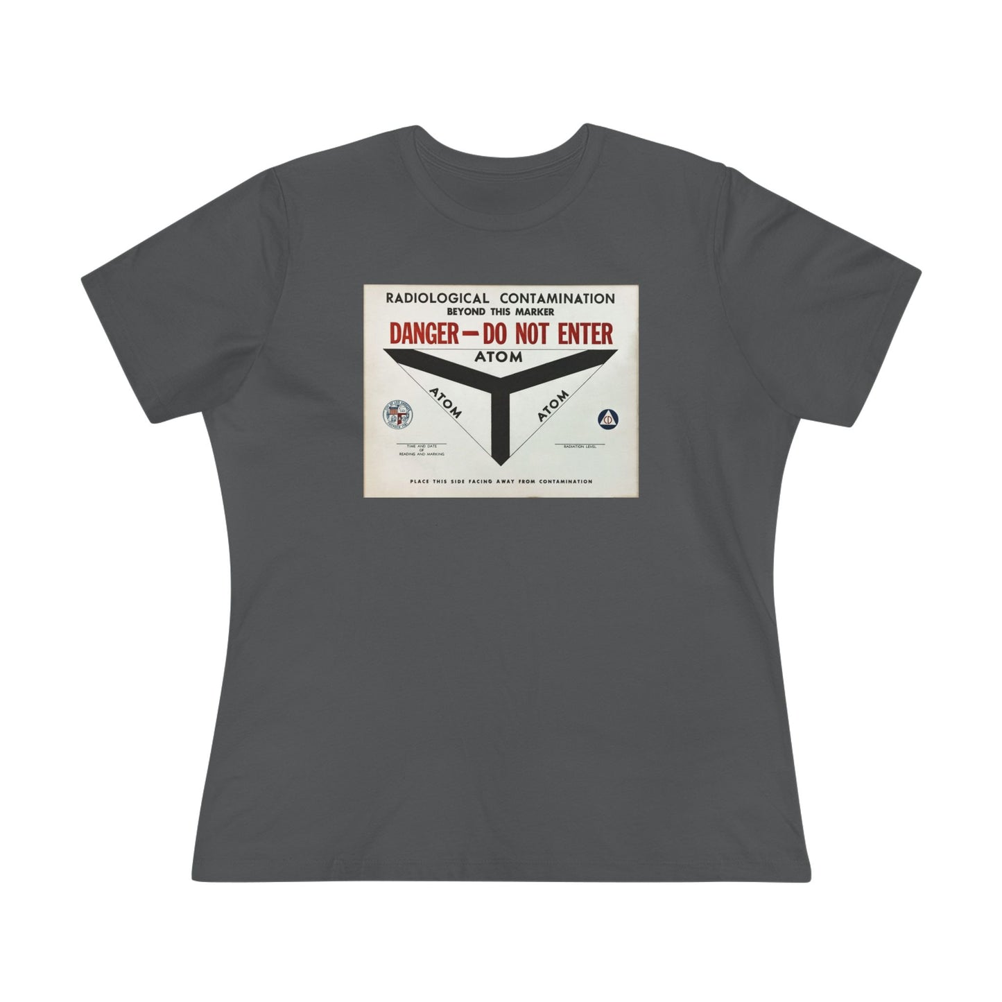 Radiological Contamination CD Sign Women's Premium Tee