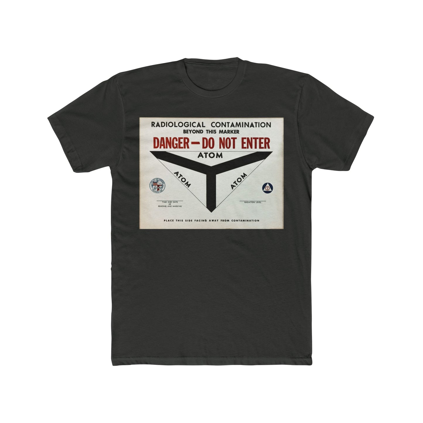 Radiological Contamination CD Sign Men's Cotton Crew Tee