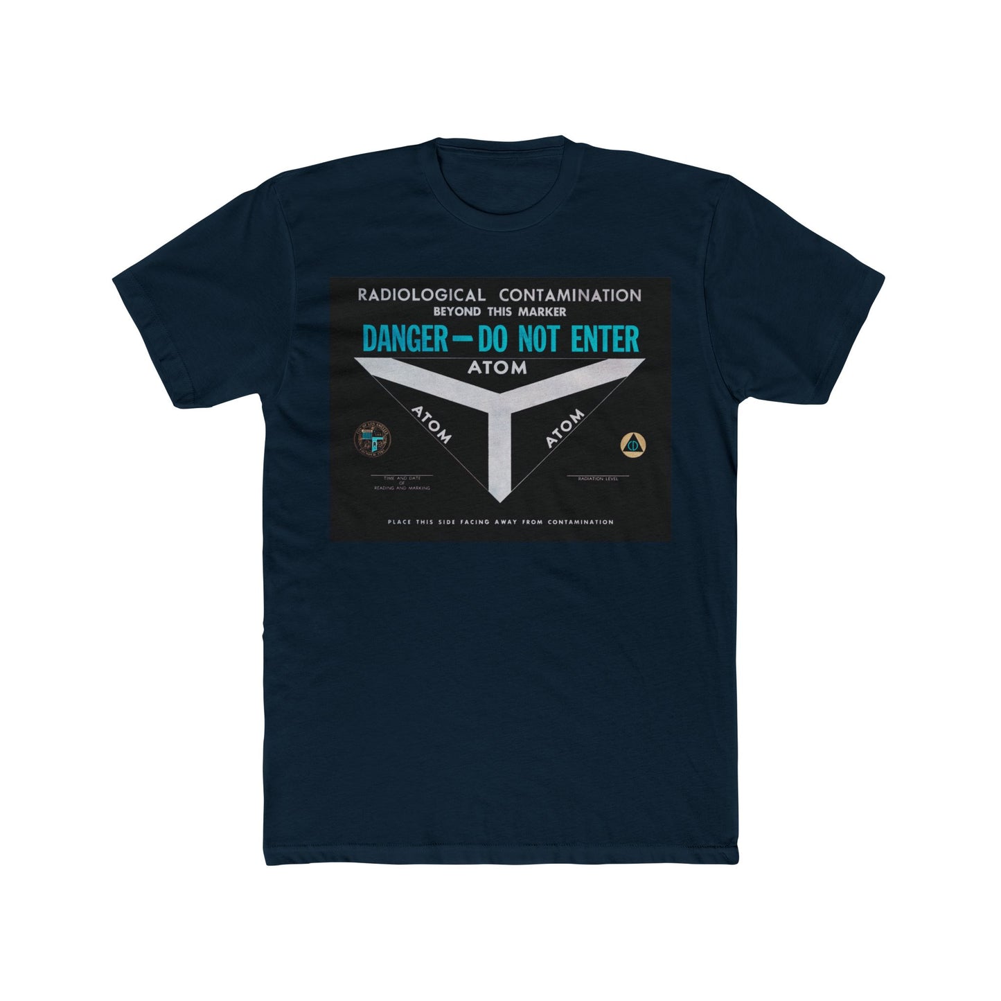 Radiological Contamination CD Sign Inverted Men's Cotton Crew Tee